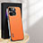 Coque Luxe Cuir Housse Etui AT1 pour Apple iPhone 13 Pro Orange