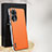 Coque Luxe Cuir Housse Etui AT1 pour Huawei Honor 50 5G Orange