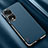 Coque Luxe Cuir Housse Etui AT2 pour Huawei Honor 80 Pro 5G Bleu