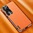 Coque Luxe Cuir Housse Etui AT2 pour Huawei P60 Pro Orange