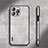 Coque Luxe Cuir Housse Etui AT3 pour Apple iPhone 14 Pro Max Gris