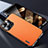 Coque Luxe Cuir Housse Etui AT7 pour Apple iPhone 15 Pro Max Orange