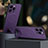 Coque Luxe Cuir Housse Etui avec Mag-Safe Magnetic Magnetique LD1 pour Apple iPhone 13 Pro Max Violet