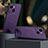 Coque Luxe Cuir Housse Etui avec Mag-Safe Magnetic Magnetique LD1 pour Apple iPhone 13 Violet