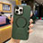 Coque Luxe Cuir Housse Etui avec Mag-Safe Magnetic Magnetique QC2 pour Apple iPhone 14 Pro Vert