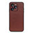 Coque Luxe Cuir Housse Etui B01H pour Huawei Honor 60 SE 5G Marron