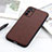 Coque Luxe Cuir Housse Etui B01H pour Oppo A16 Marron