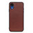 Coque Luxe Cuir Housse Etui B01H pour Samsung Galaxy A03 Core Marron