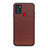 Coque Luxe Cuir Housse Etui B01H pour Samsung Galaxy A21s Marron