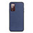 Coque Luxe Cuir Housse Etui B01H pour Samsung Galaxy S20 FE (2022) 5G Bleu