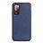 Coque Luxe Cuir Housse Etui B01H pour Samsung Galaxy S20 FE 4G Bleu