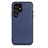 Coque Luxe Cuir Housse Etui B01H pour Samsung Galaxy S23 Ultra 5G Bleu