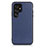 Coque Luxe Cuir Housse Etui B01H pour Samsung Galaxy S24 Ultra 5G Bleu