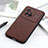 Coque Luxe Cuir Housse Etui B01H pour Vivo X80 5G Marron