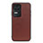 Coque Luxe Cuir Housse Etui B01H pour Xiaomi Redmi K50 5G Marron