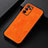 Coque Luxe Cuir Housse Etui B06H pour Oppo A16 Orange