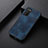 Coque Luxe Cuir Housse Etui B06H pour Samsung Galaxy A03s Bleu