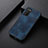 Coque Luxe Cuir Housse Etui B06H pour Samsung Galaxy M02s Bleu