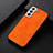 Coque Luxe Cuir Housse Etui B06H pour Samsung Galaxy S21 FE 5G Orange