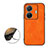 Coque Luxe Cuir Housse Etui B06H pour Vivo T1 Pro 5G Orange