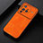 Coque Luxe Cuir Housse Etui B06H pour Vivo X80 Pro 5G Orange