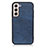 Coque Luxe Cuir Housse Etui B08H pour Samsung Galaxy S21 FE 5G Bleu