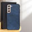 Coque Luxe Cuir Housse Etui B08H pour Samsung Galaxy S24 Plus 5G Bleu