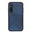 Coque Luxe Cuir Housse Etui B08H pour Sony Xperia 1 V Bleu