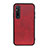 Coque Luxe Cuir Housse Etui B08H pour Sony Xperia 1 V Rouge