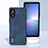 Coque Luxe Cuir Housse Etui BH2 pour Sony Xperia 5 V Bleu
