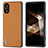 Coque Luxe Cuir Housse Etui BH3 pour Sony Xperia 5 V Brun Clair