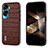 Coque Luxe Cuir Housse Etui BH4 pour Huawei Honor 90 Lite 5G Marron