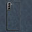 Coque Luxe Cuir Housse Etui C01 pour Samsung Galaxy S21 5G Bleu