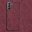 Coque Luxe Cuir Housse Etui C01 pour Samsung Galaxy S21 5G Rouge