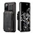 Coque Luxe Cuir Housse Etui C01S pour Samsung Galaxy S20 FE (2022) 5G Noir