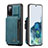 Coque Luxe Cuir Housse Etui C01S pour Samsung Galaxy S20 FE 4G Bleu