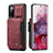 Coque Luxe Cuir Housse Etui C01S pour Samsung Galaxy S20 FE 4G Rouge