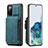 Coque Luxe Cuir Housse Etui C01S pour Samsung Galaxy S20 Lite 5G Bleu
