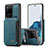 Coque Luxe Cuir Housse Etui C01S pour Samsung Galaxy S20 Ultra 5G Bleu