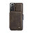 Coque Luxe Cuir Housse Etui C02S pour Samsung Galaxy S21 5G Marron