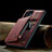 Coque Luxe Cuir Housse Etui C02S pour Samsung Galaxy S21 Ultra 5G Rouge