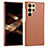 Coque Luxe Cuir Housse Etui C05 pour Samsung Galaxy S24 Ultra 5G Marron