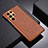 Coque Luxe Cuir Housse Etui C06 pour Samsung Galaxy S21 Ultra 5G Marron