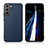 Coque Luxe Cuir Housse Etui C08 pour Samsung Galaxy S21 FE 5G Bleu