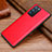 Coque Luxe Cuir Housse Etui DL1 pour Oppo Reno6 Pro 5G India Rouge