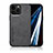 Coque Luxe Cuir Housse Etui DY1 pour Apple iPhone 12 Pro Max Noir