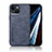 Coque Luxe Cuir Housse Etui DY1 pour Apple iPhone 14 Plus Bleu
