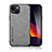 Coque Luxe Cuir Housse Etui DY1 pour Apple iPhone 15 Gris