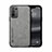 Coque Luxe Cuir Housse Etui DY1 pour Oppo Reno5 Z 5G Gris