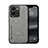 Coque Luxe Cuir Housse Etui DY1 pour Vivo V25e Gris